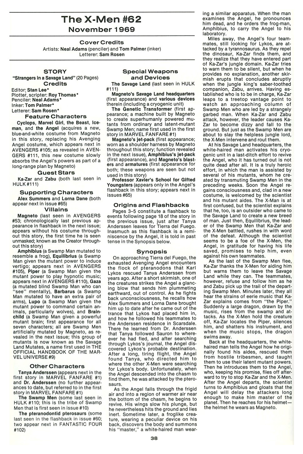 Read online The Official Marvel Index To The X-Men comic -  Issue #3 - 40