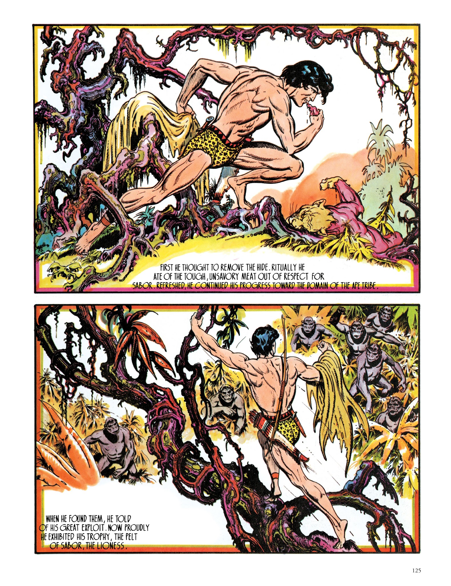 Read online Edgar Rice Burroughs' Tarzan: Burne Hogarth's Lord of the Jungle comic -  Issue # TPB - 125