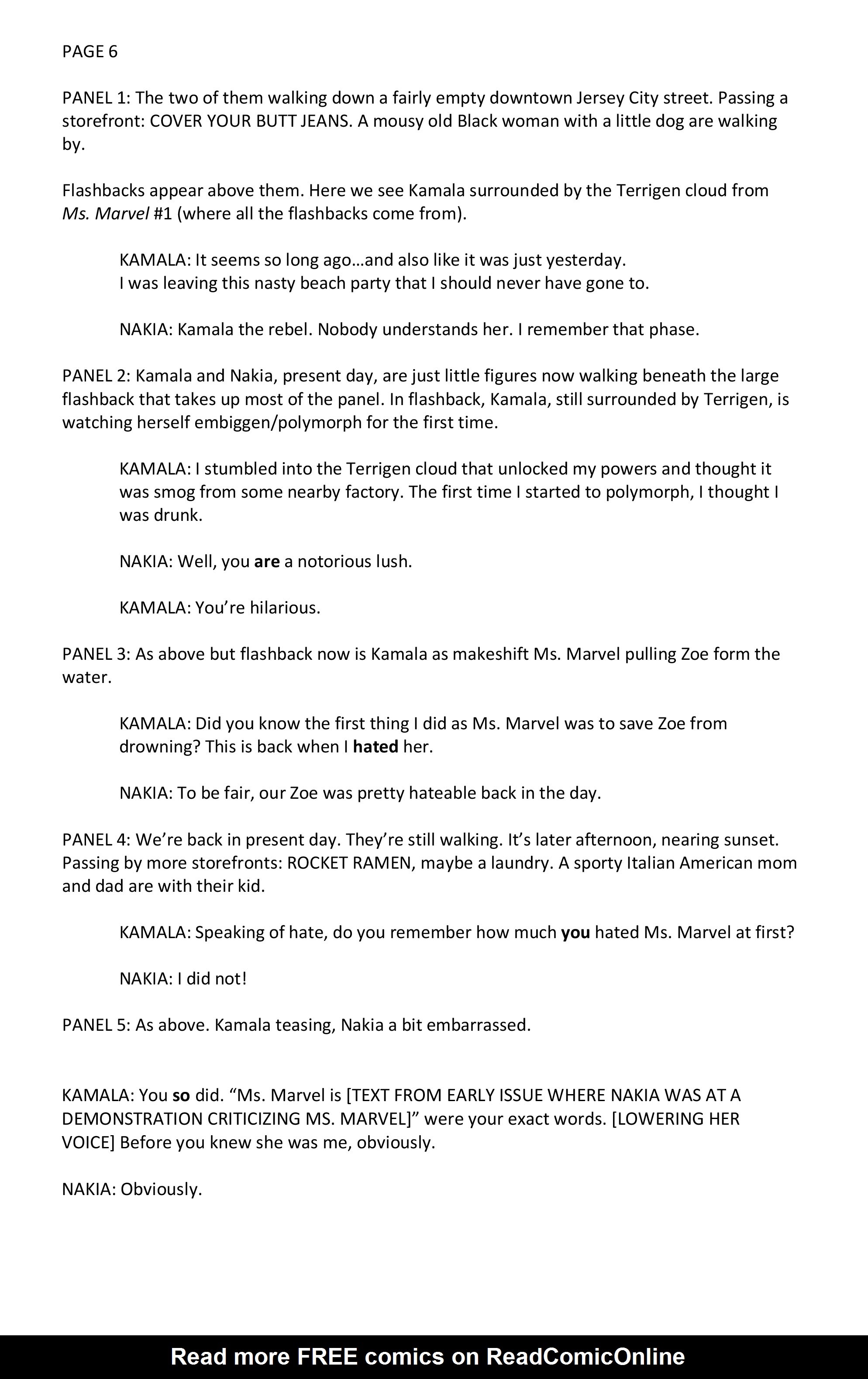 Read online Magnificent Ms. Marvel comic -  Issue # _Director 's Cut - 36