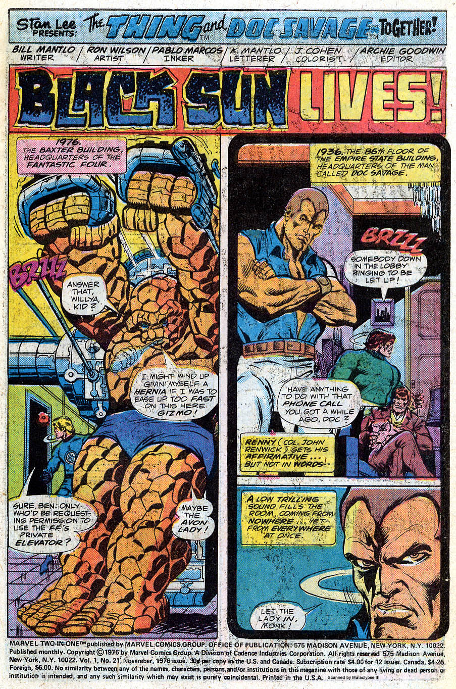 Marvel Two-In-One (1974) issue 21 - Page 2