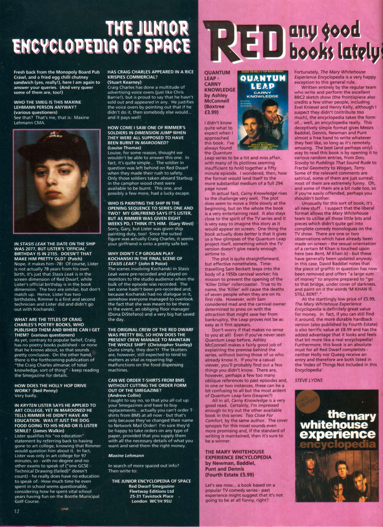 Read online Red Dwarf Smegazine (1993) comic -  Issue #5 - 12