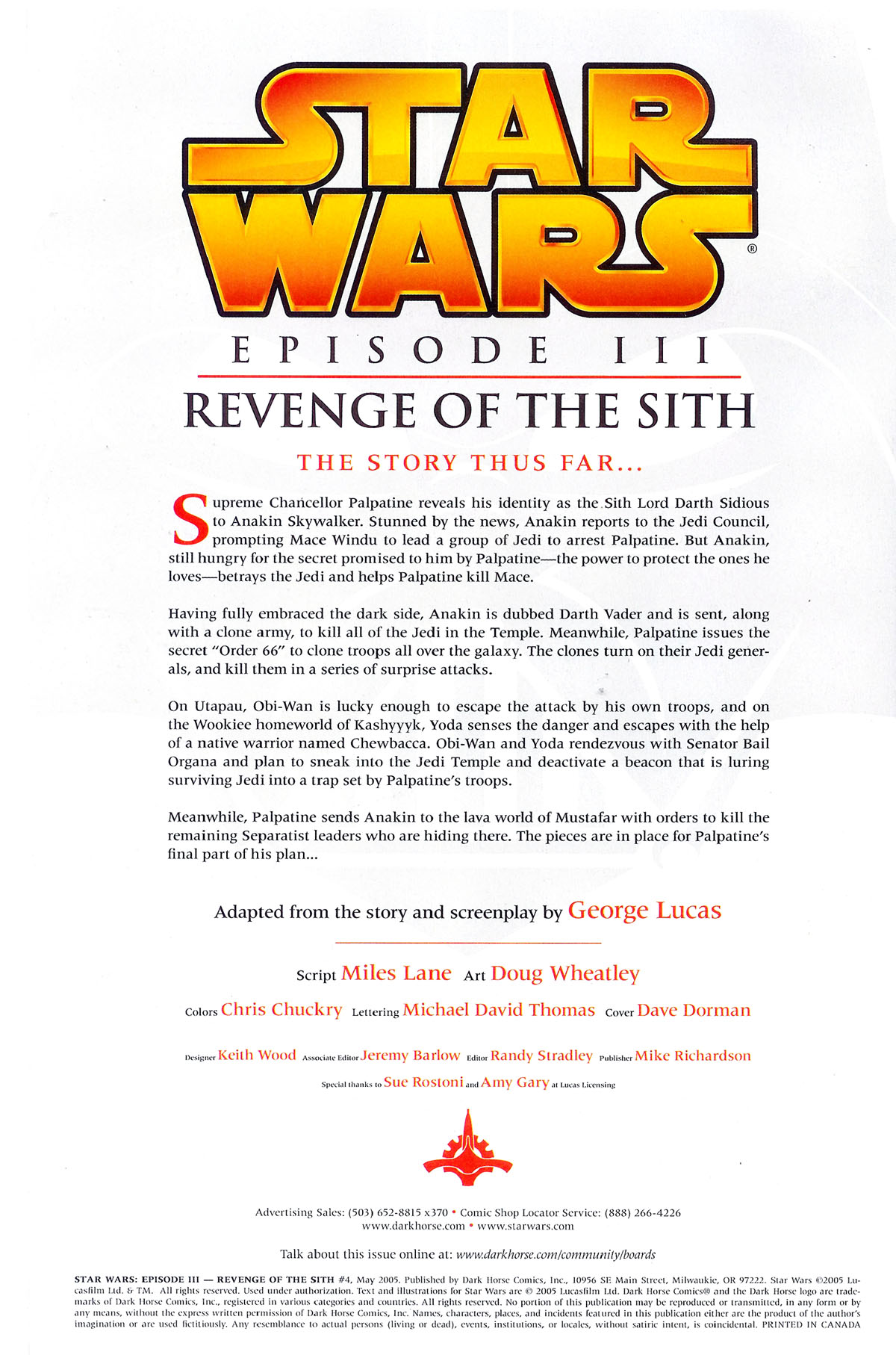 Read online Star Wars: Episode III - Revenge Of The Sith comic -  Issue #4 - 2