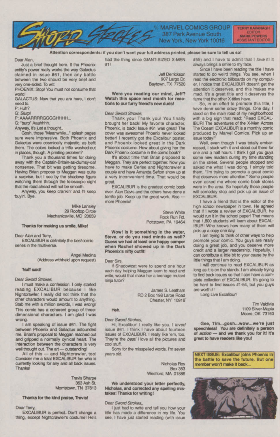 Read online Excalibur (1988) comic -  Issue #66 - 24