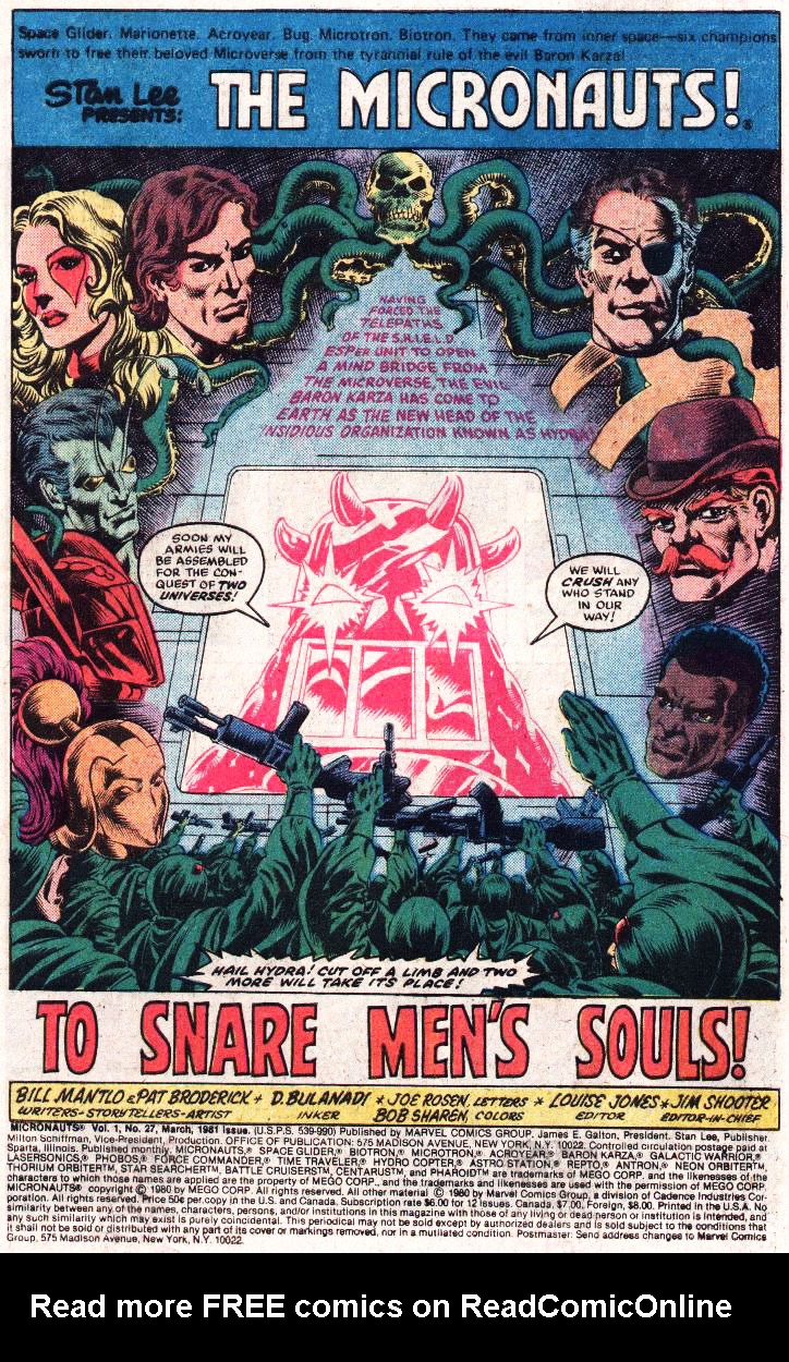 Read online Micronauts (1979) comic -  Issue #27 - 2