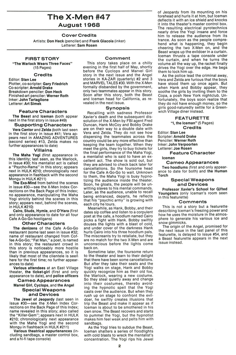 Read online The Official Marvel Index To The X-Men comic -  Issue #3 - 4