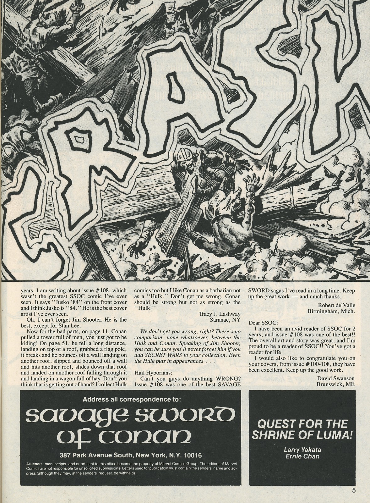 Read online The Savage Sword Of Conan comic -  Issue #112 - 5