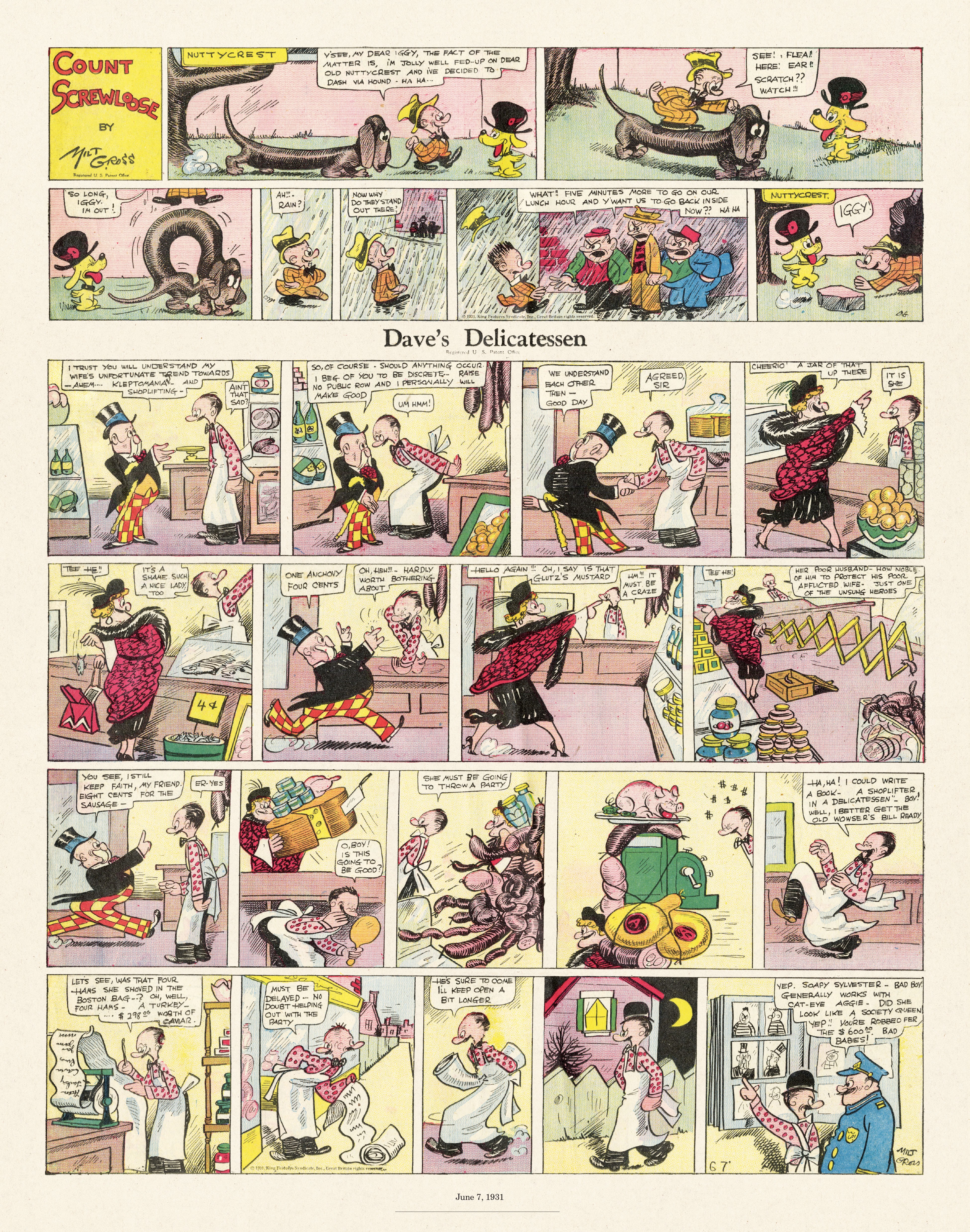 Read online Gross Exaggerations: The Meshuga Comic Strips of Milt Gross comic -  Issue # TPB - 100