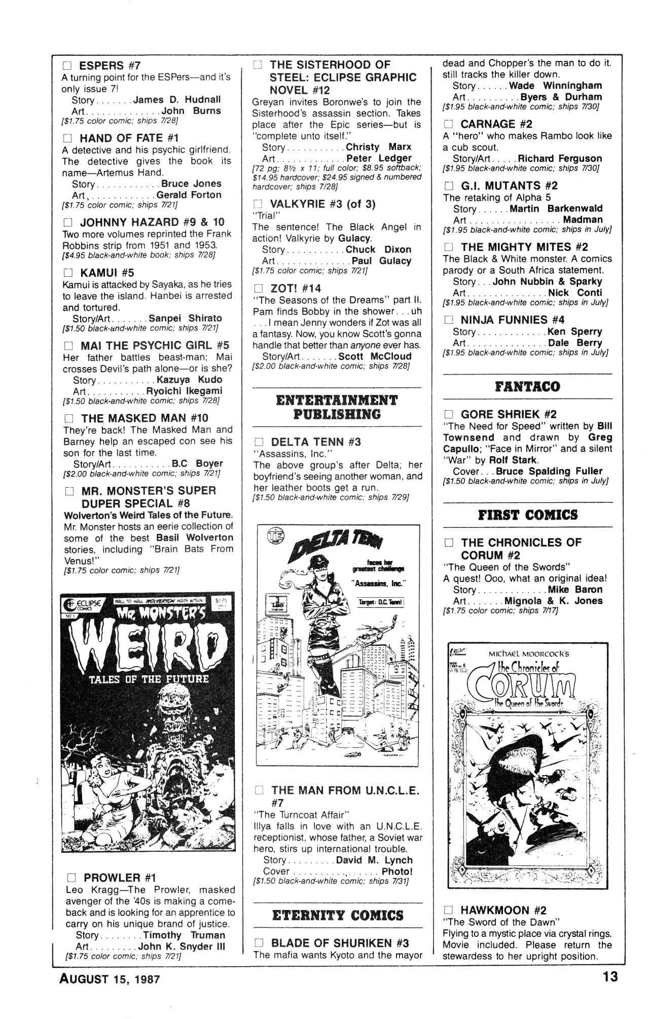 Read online Amazing Heroes comic -  Issue #123 - 13