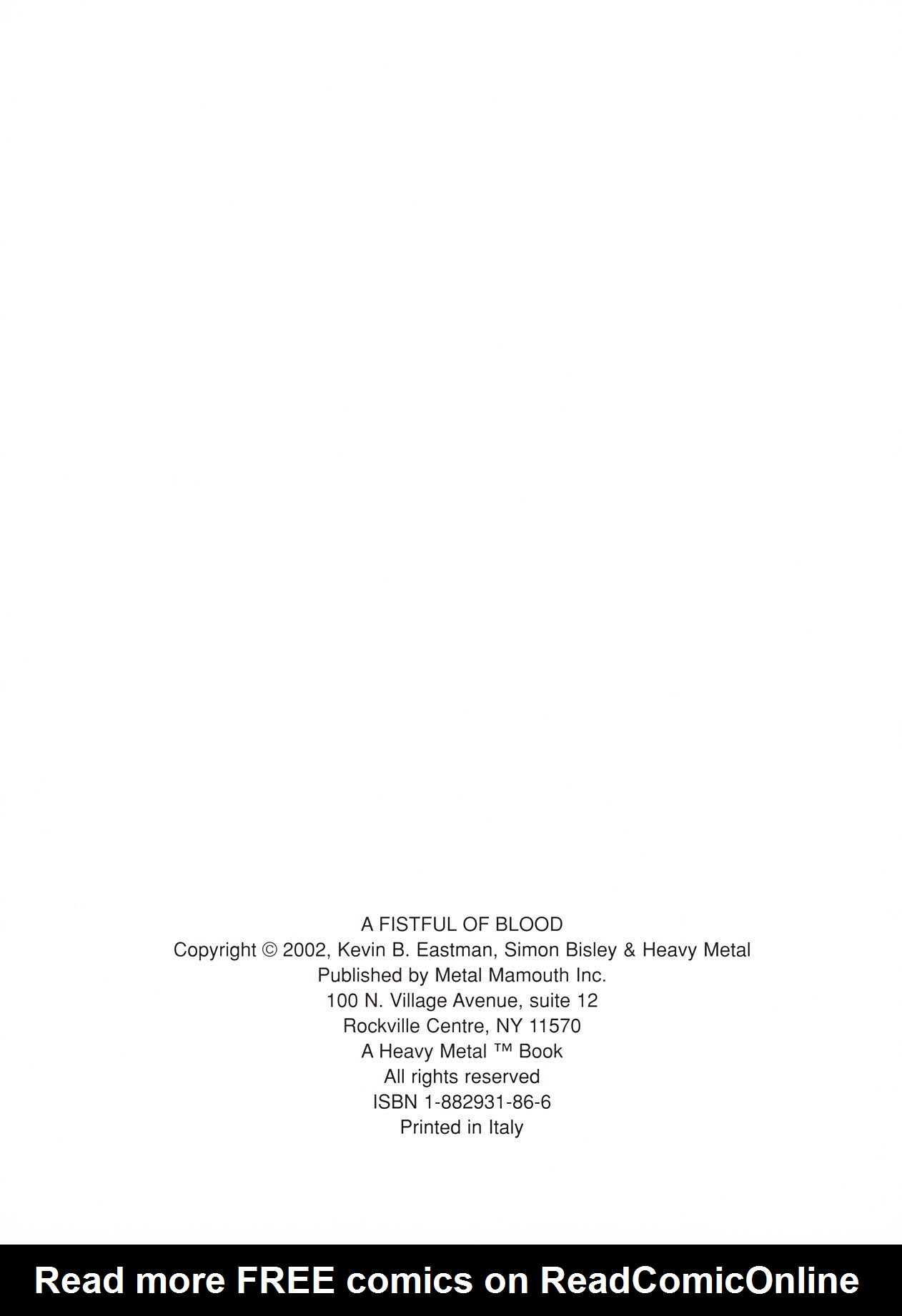 Read online Fistful of Blood (2002) comic -  Issue # TPB - 3