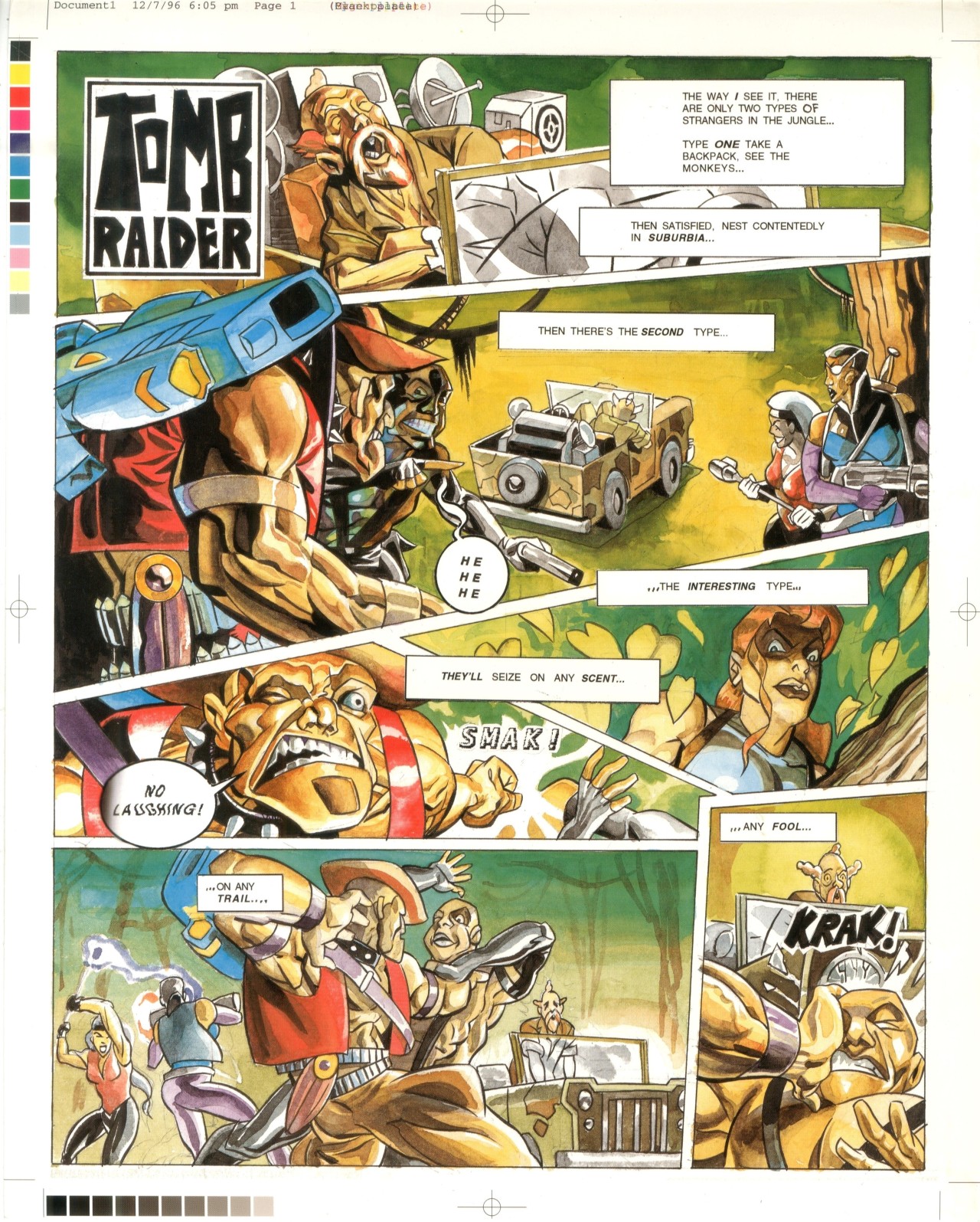 Read online Tomb Raider Comic Debuts in Mean Machines SEGA comic -  Issue # Full - 2