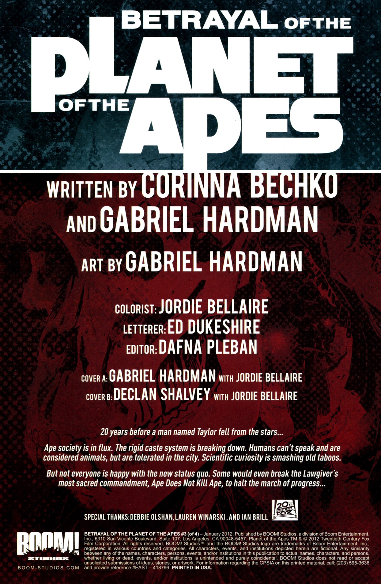 Read online Betrayal of the Planet of the Apes comic -  Issue #3 - 2