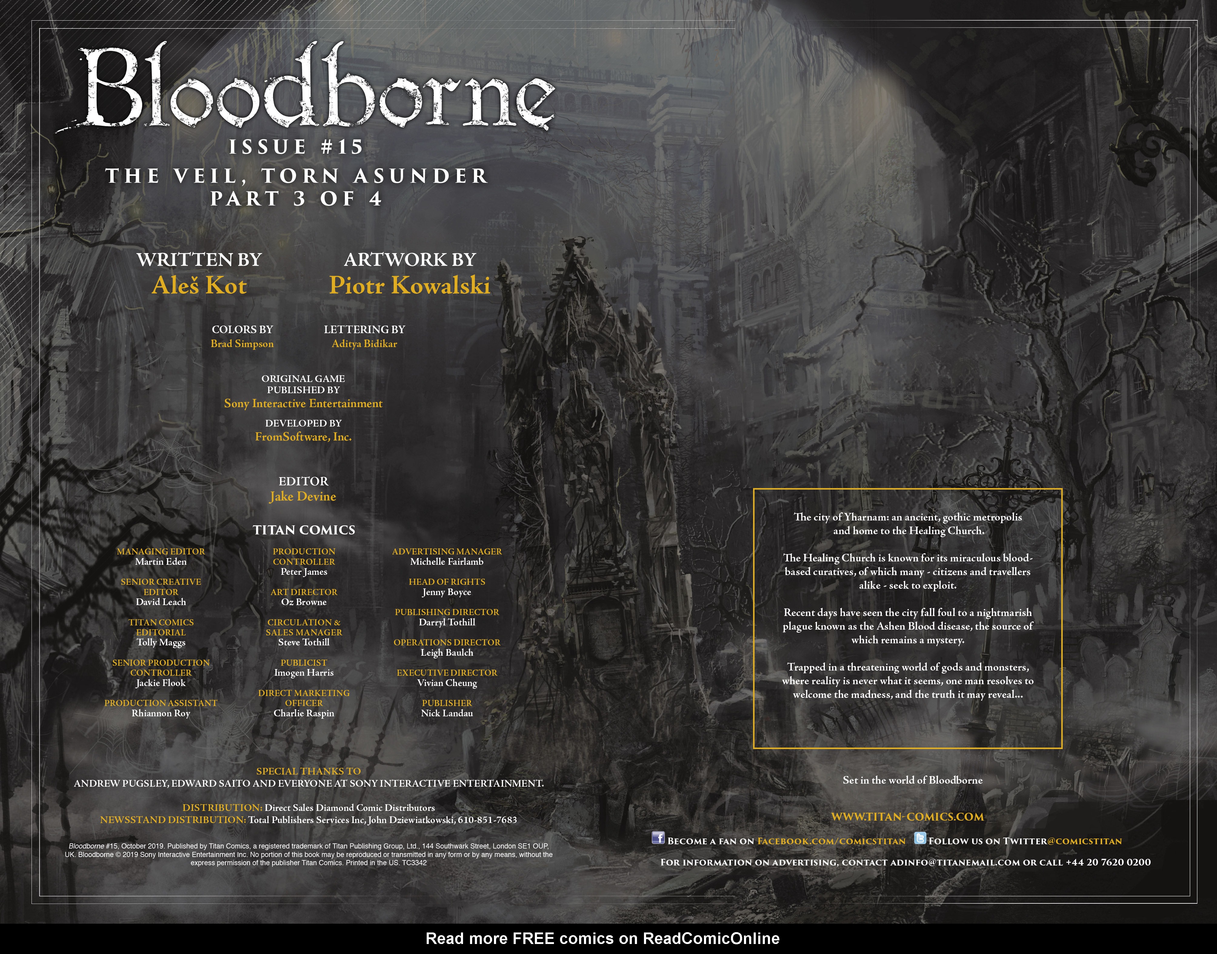 Read online Bloodborne comic -  Issue #15 - 2