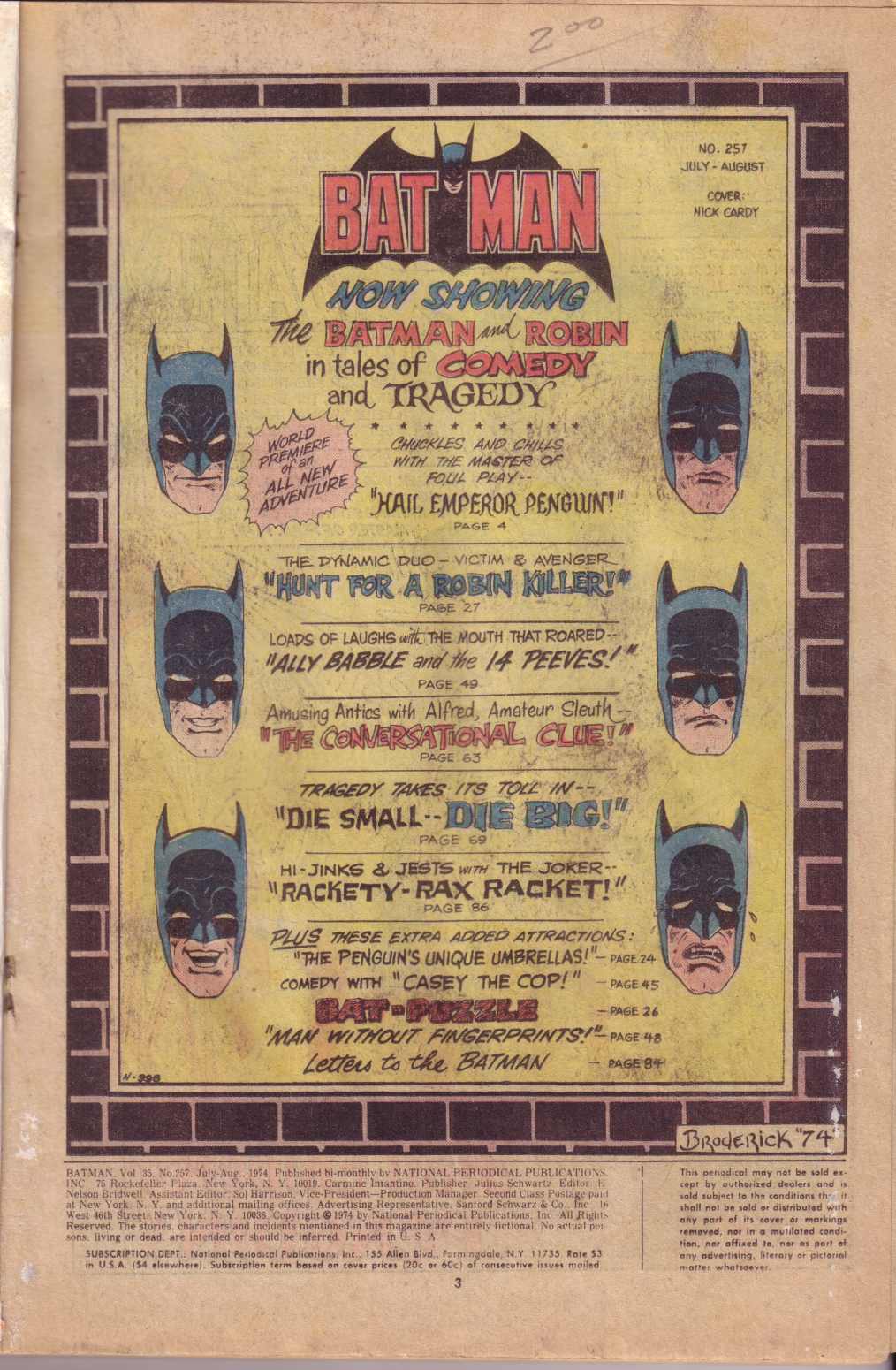 Batman 1940 Issue 257 Read Batman 1940 Issue 257 Comic Online In High Quality Read Full Comic Online For Free Read Comics Online In High Quality