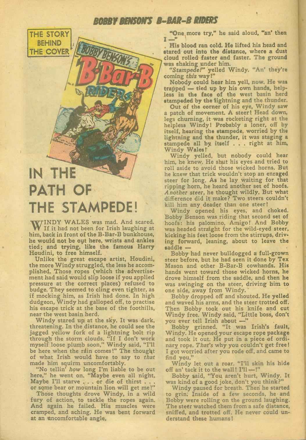 Read online Bobby Benson's B-Bar-B Riders comic -  Issue #6 - 26
