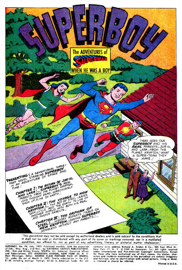 Read online Superboy (1949) comic -  Issue #74 - 2