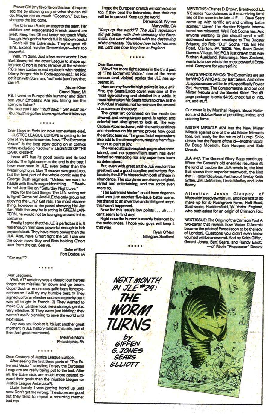 Read online Justice League Europe comic -  Issue #22 - 25