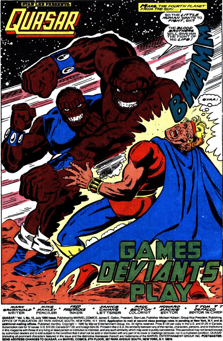 Read online Quasar comic -  Issue #12 - 2