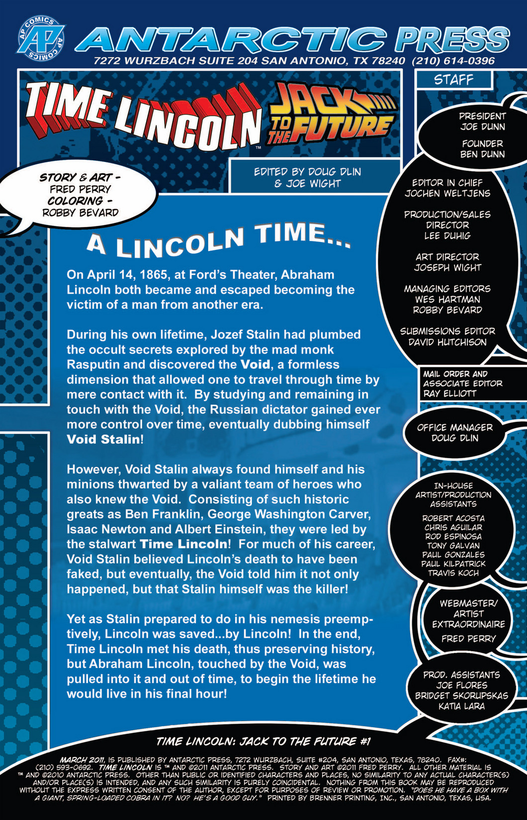 Read online Time Lincoln: Jack to the Future comic -  Issue # Full - 2
