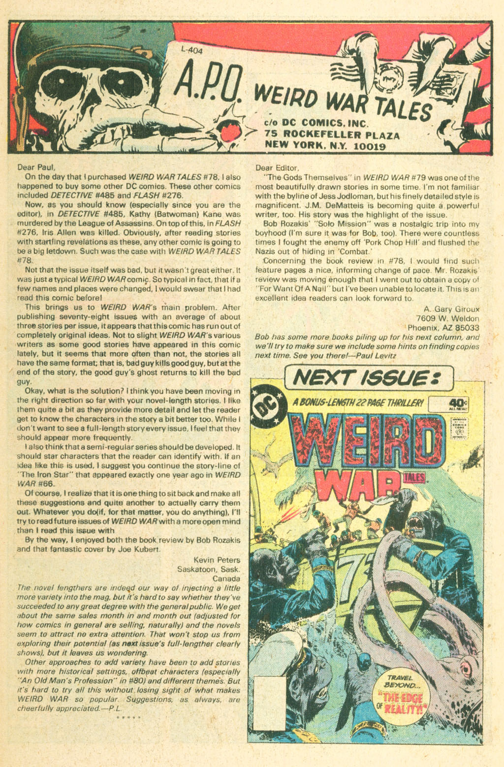 Read online Weird War Tales (1971) comic -  Issue #84 - 22