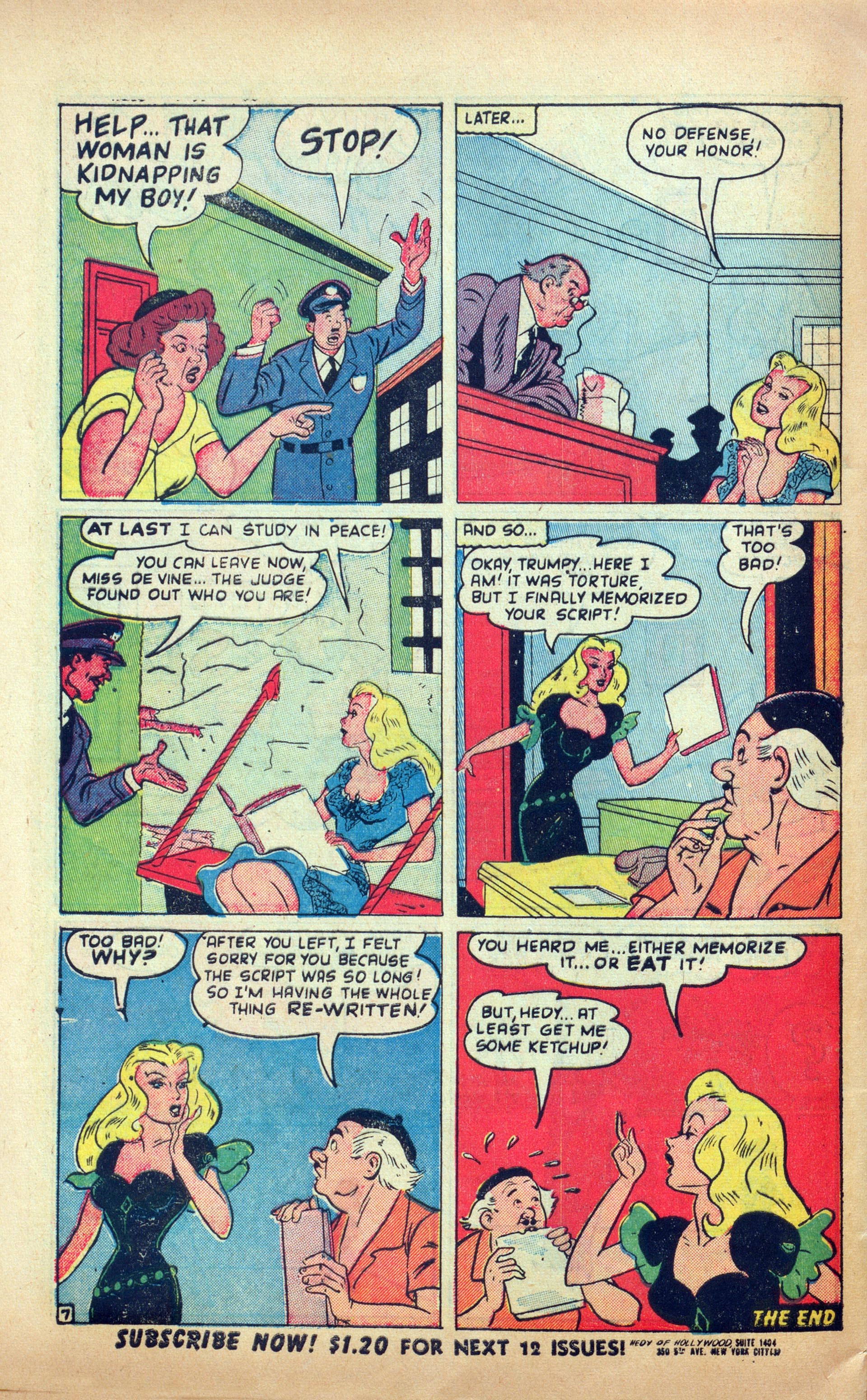 Read online Hedy Of Hollywood Comics comic -  Issue #44 - 32