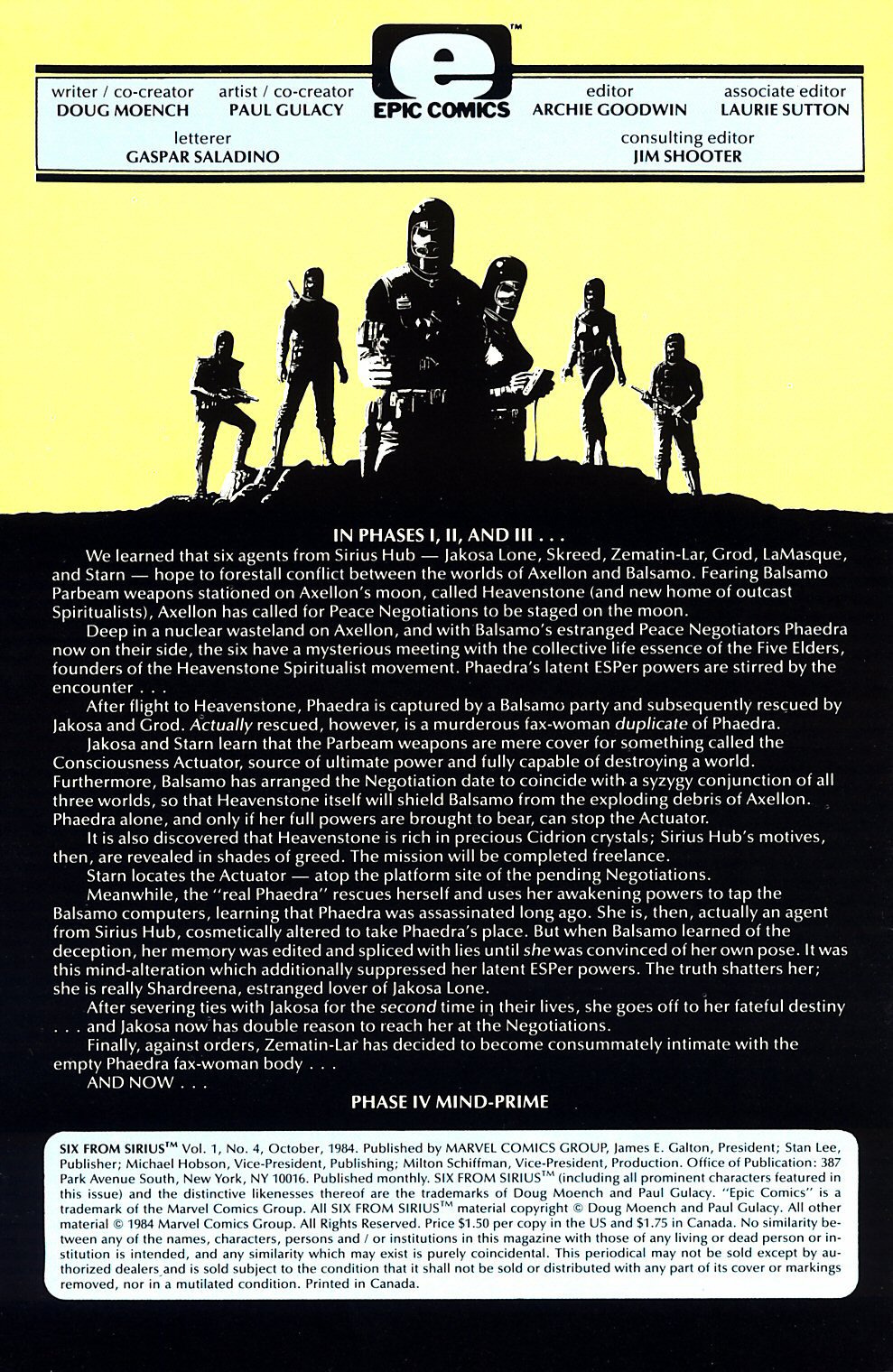 Read online Six From Sirius comic -  Issue #4 - 2