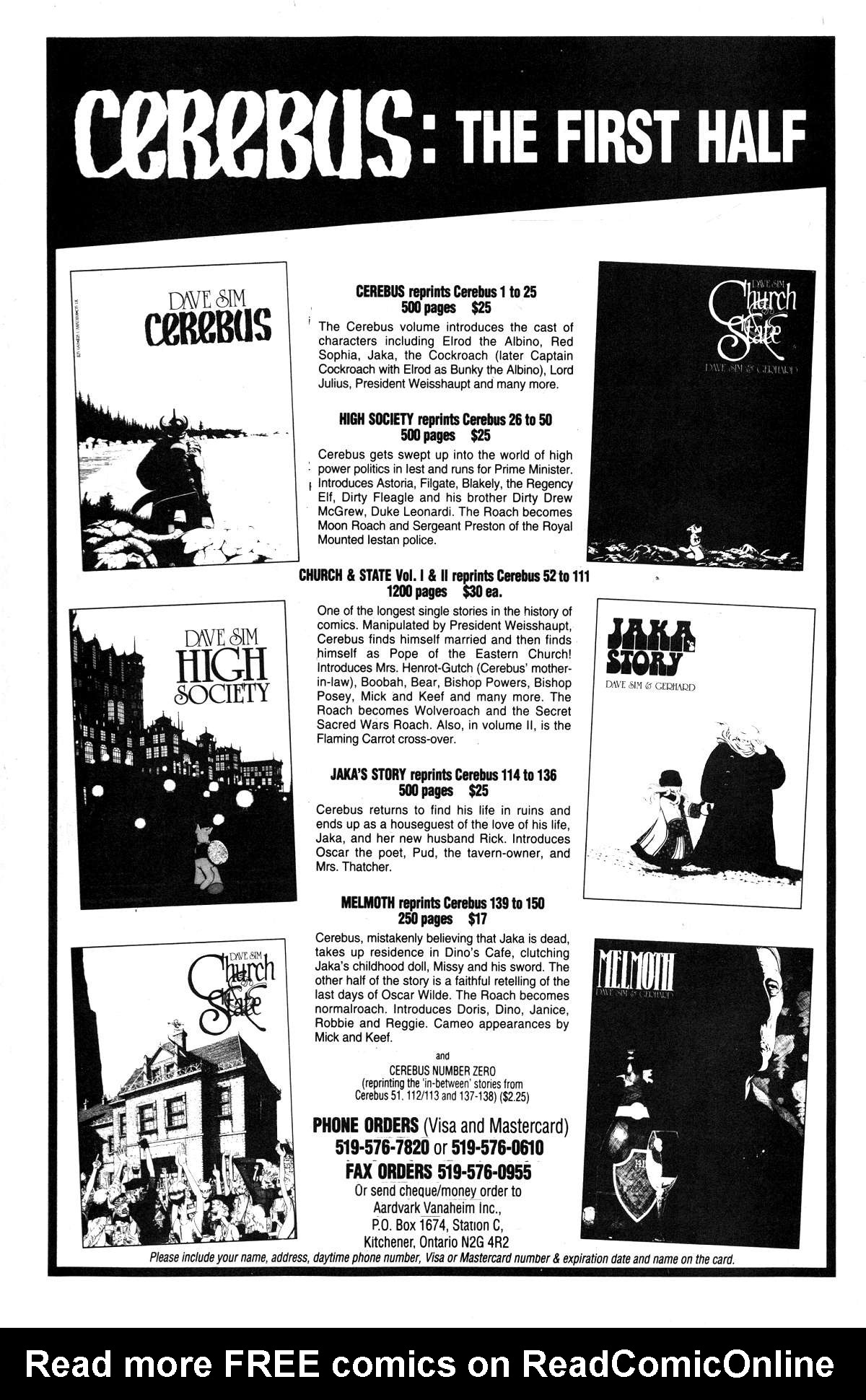 Read online Cerebus comic -  Issue #182 - 40