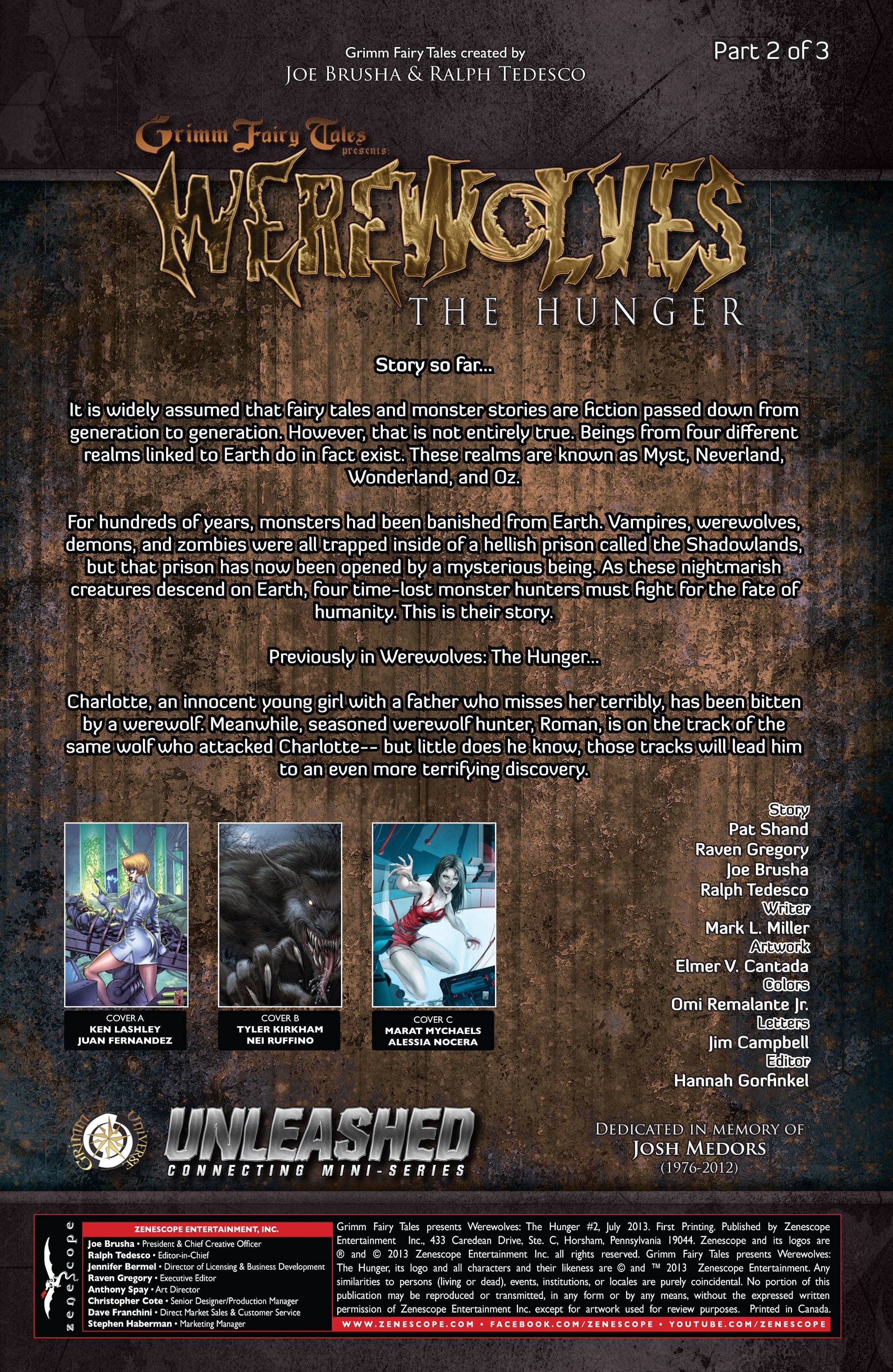Read online Grimm Fairy Tales presents Werewolves: The Hunger comic -  Issue #2 - 2