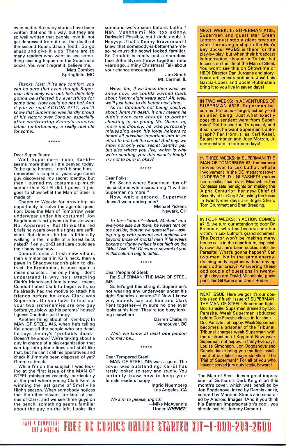 Read online Superman: The Man of Steel (1991) comic -  Issue #49 - 27