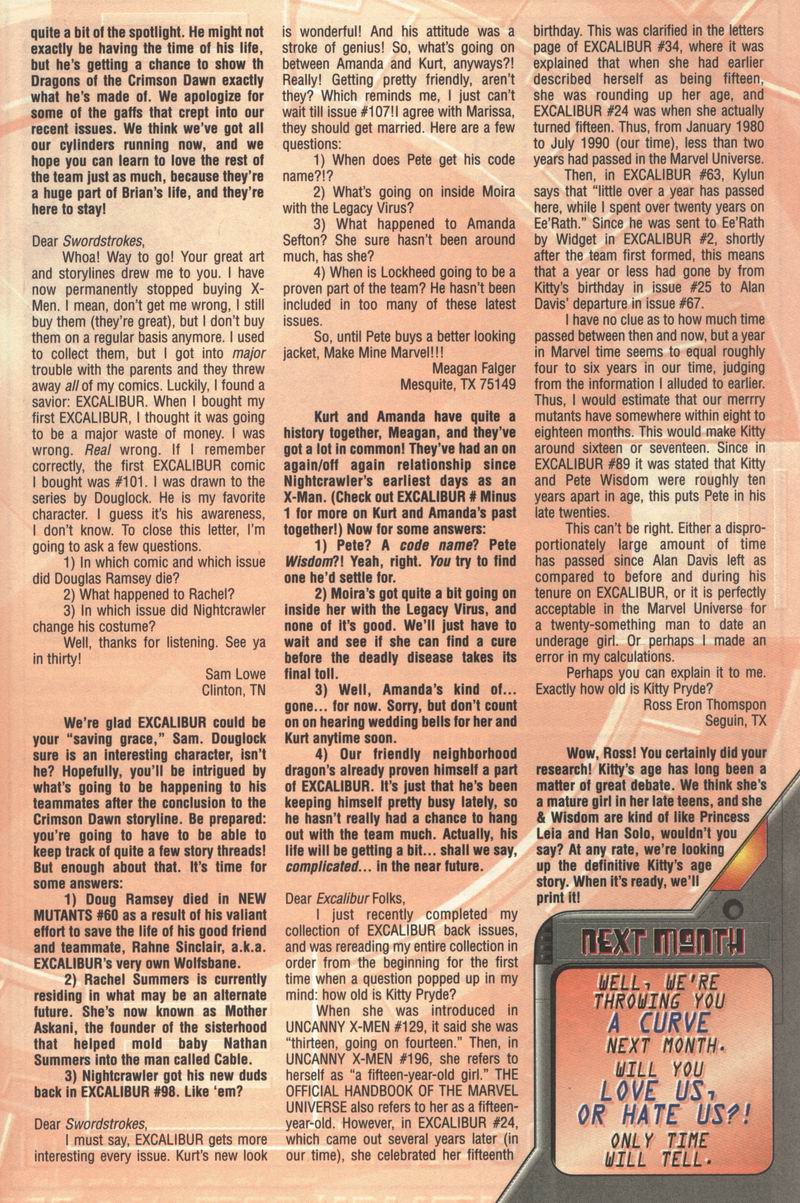 Read online Excalibur (1988) comic -  Issue #109 - 24