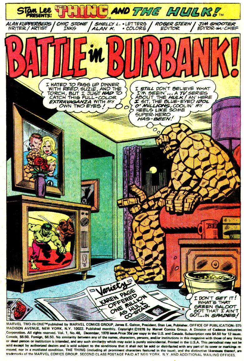Marvel Two-In-One (1974) issue 46 - Page 2