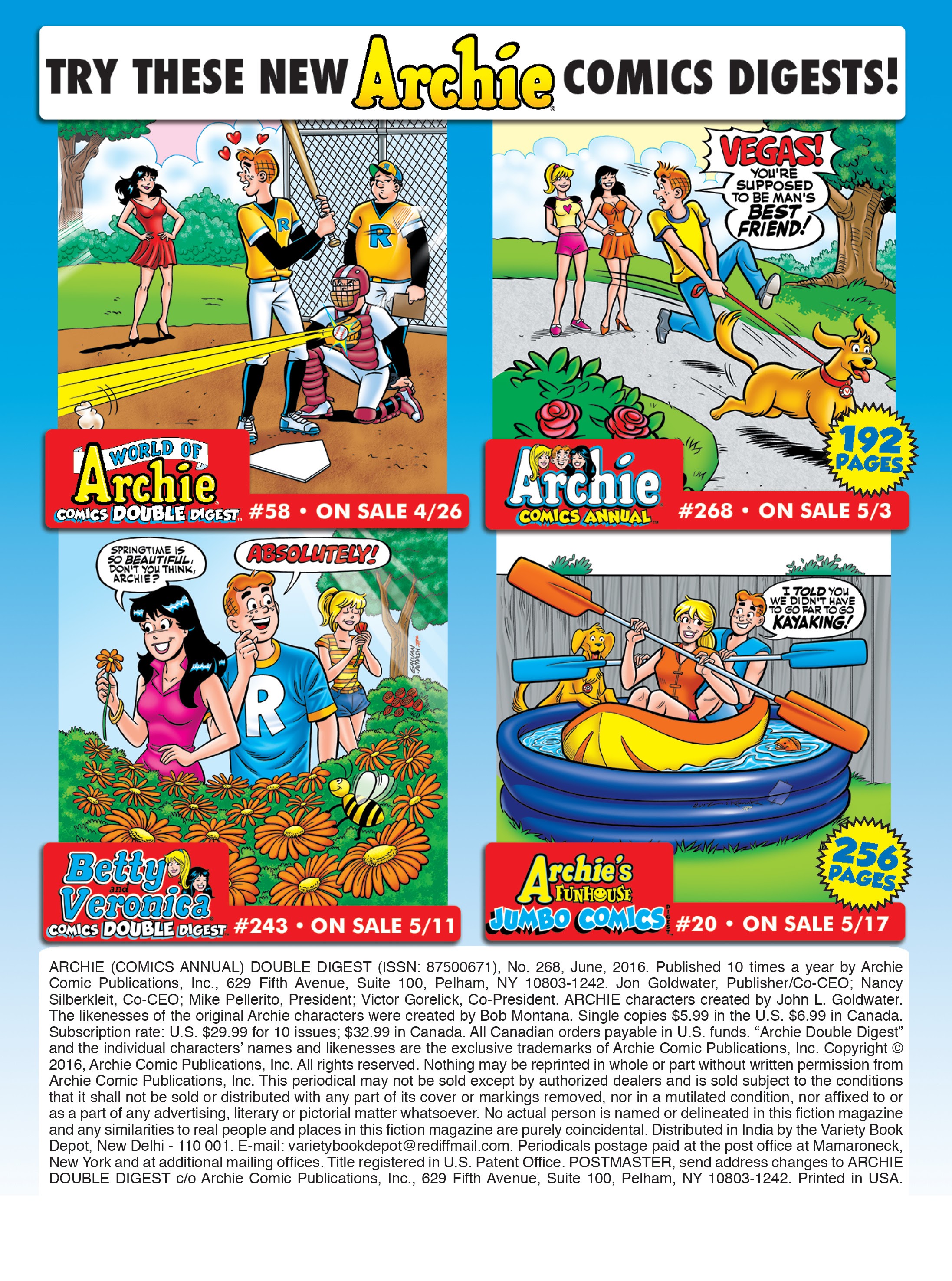 Read online Archie's Double Digest Magazine comic -  Issue #268 - 184