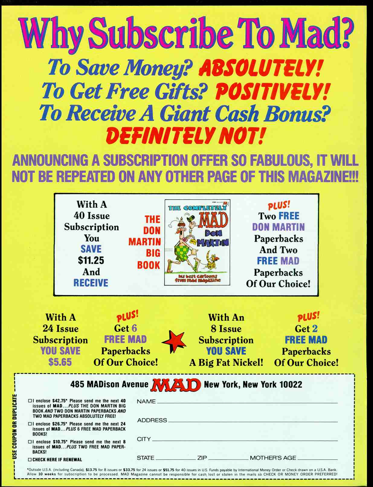 Read online MAD comic -  Issue #261 - 2