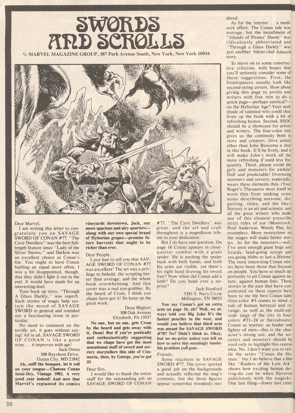 Read online The Savage Sword Of Conan comic -  Issue #80 - 50