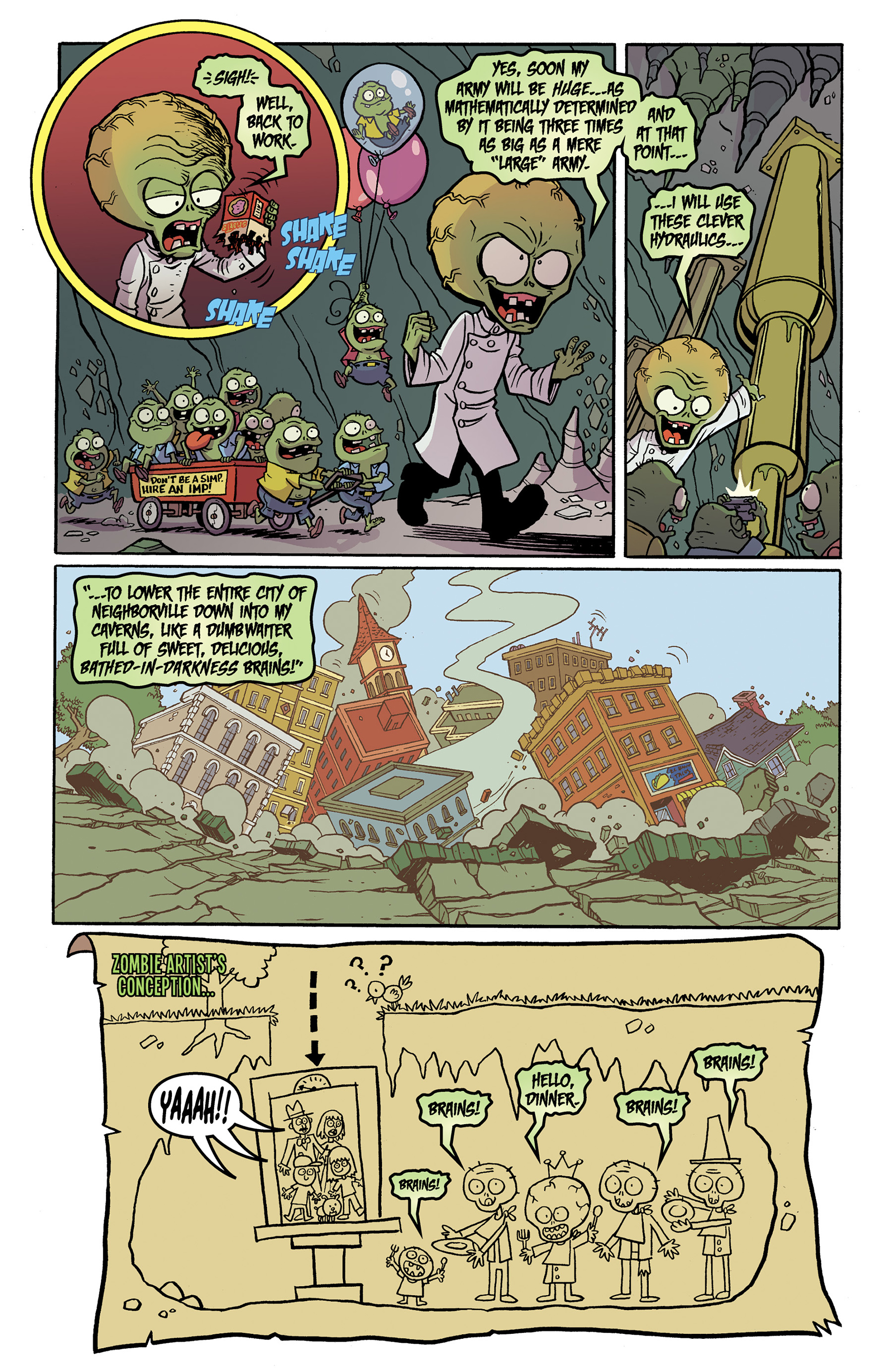 Read online Plants vs. Zombies: Boom Boom Mushroom comic -  Issue #10 - 11