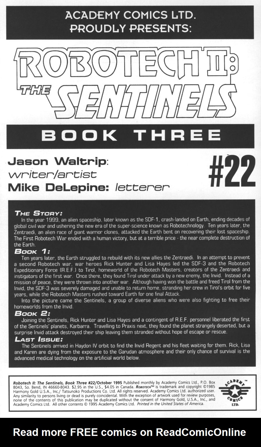 <{ $series->title }} issue Robotech II: The Sentinels Book 3 Issue #22 - Page 2