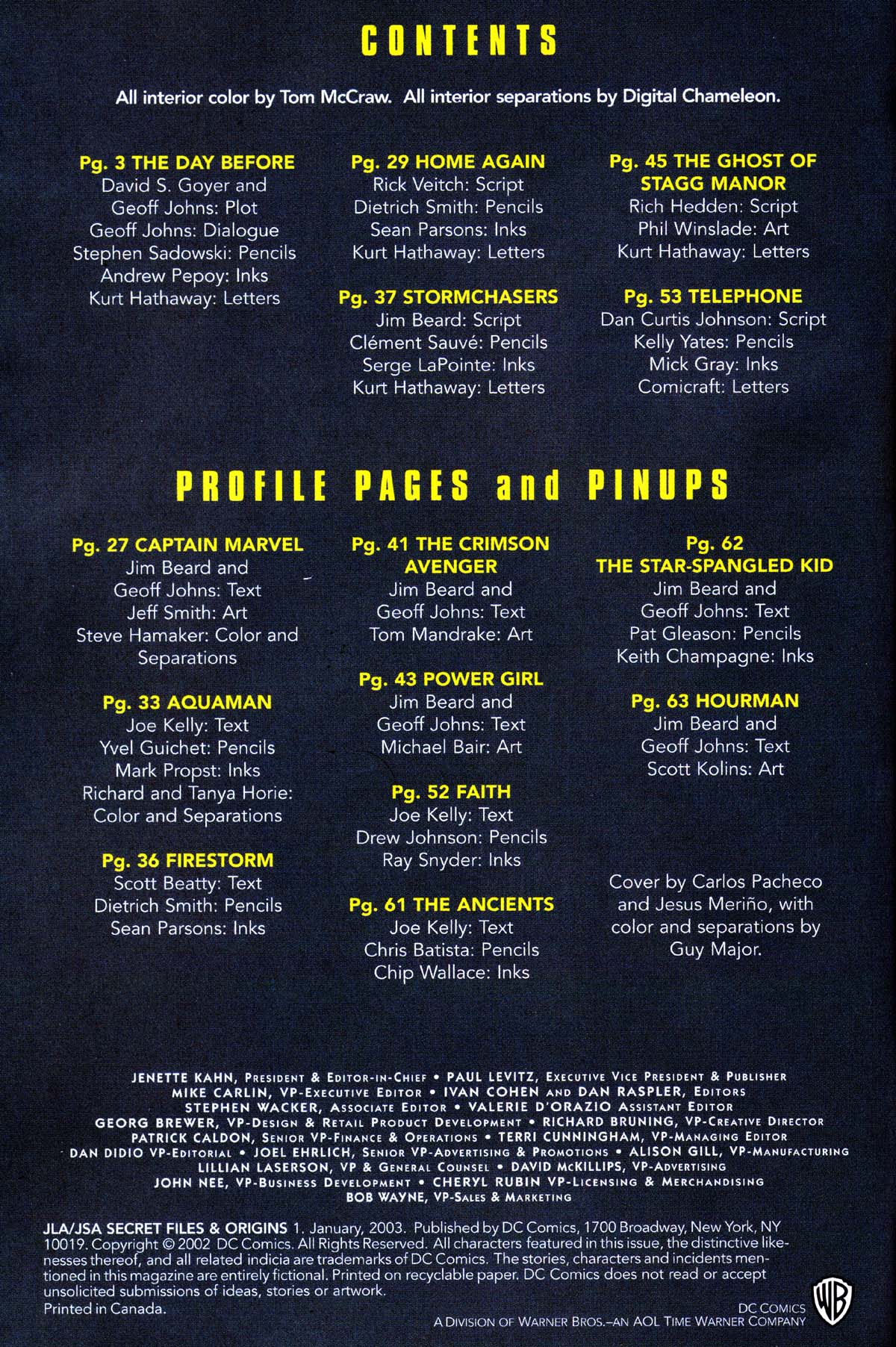 Read online JLA/JSA Secret Files and Origins comic -  Issue # Full - 3