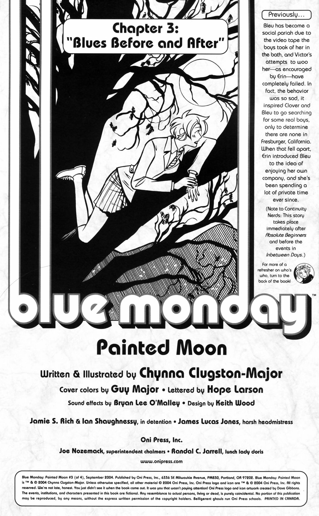 Read online Blue Monday: Painted Moon comic -  Issue #3 - 2