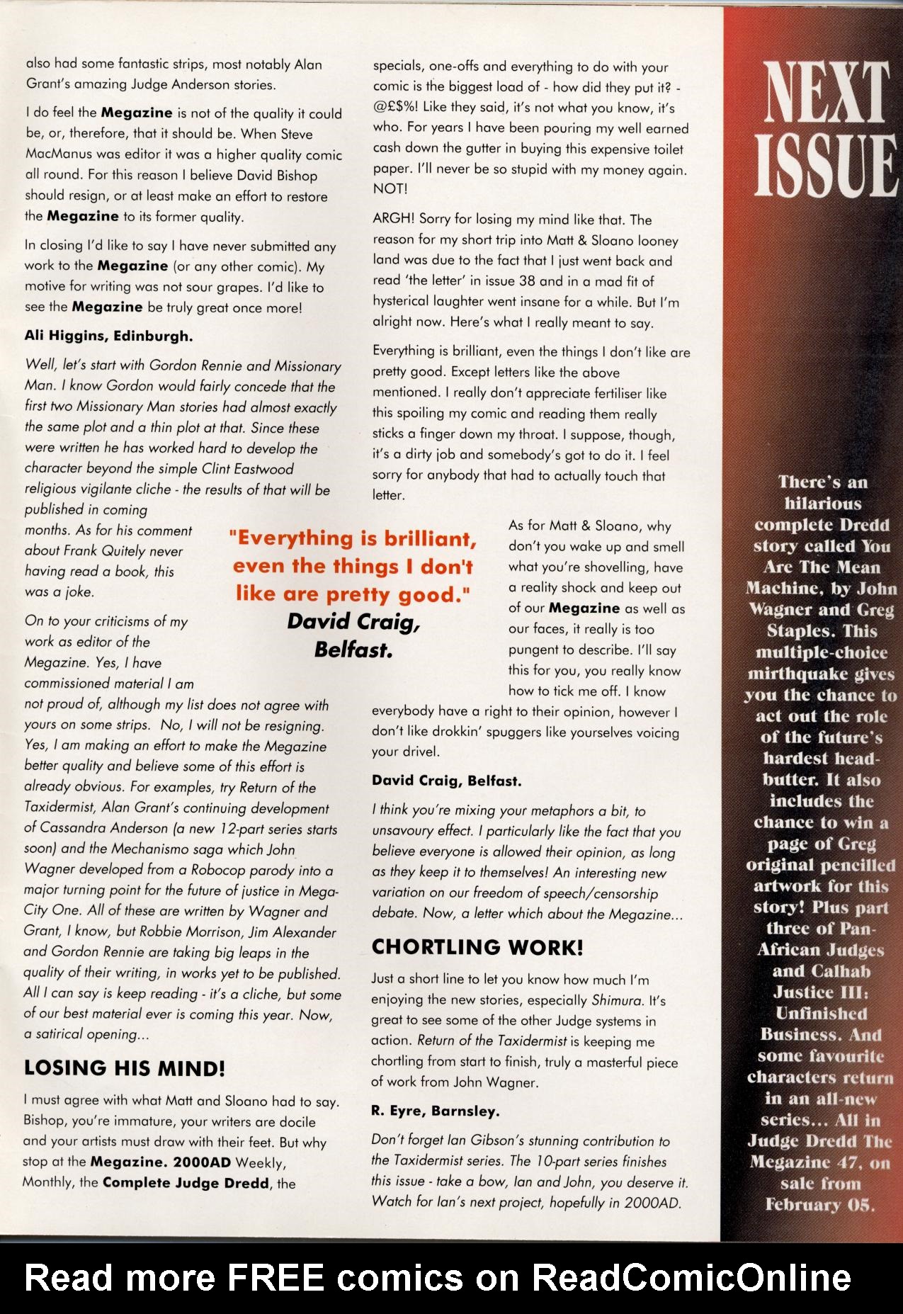 Read online Judge Dredd: The Megazine (vol. 2) comic -  Issue #46 - 43