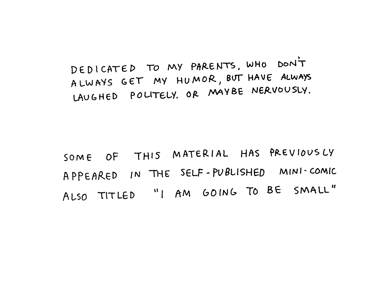 Read online I am Going to Be Small comic -  Issue # TPB (Part 1) - 4