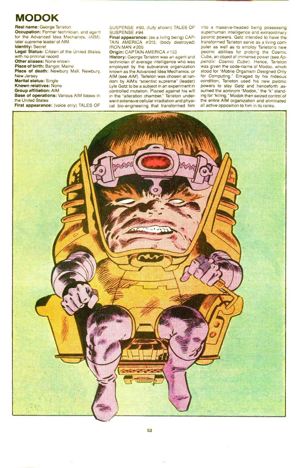 Read online The Official Handbook of the Marvel Universe Deluxe Edition comic -  Issue #18 - 54