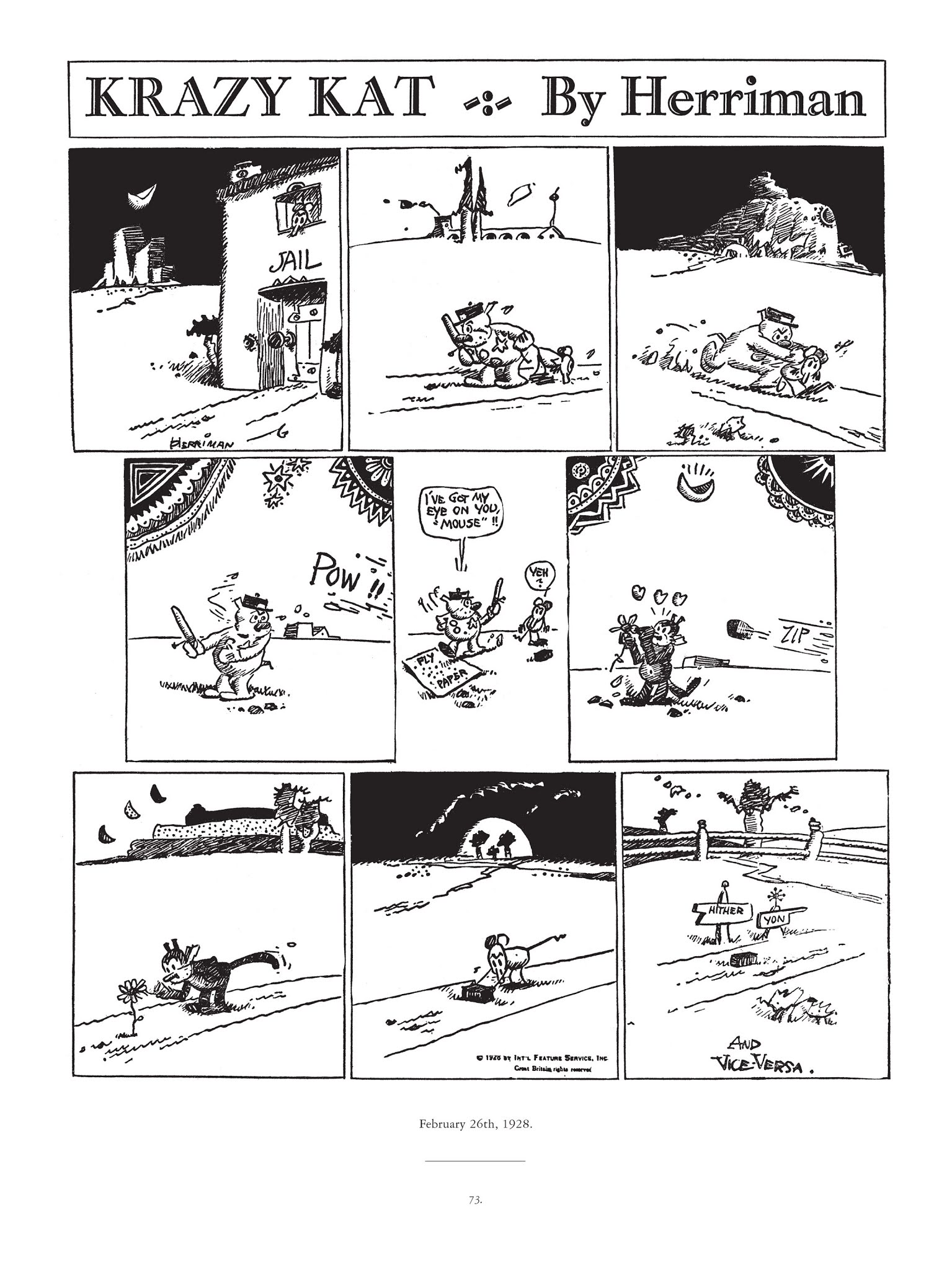 Read online Krazy & Ignatz comic -  Issue # TPB 5 - 73