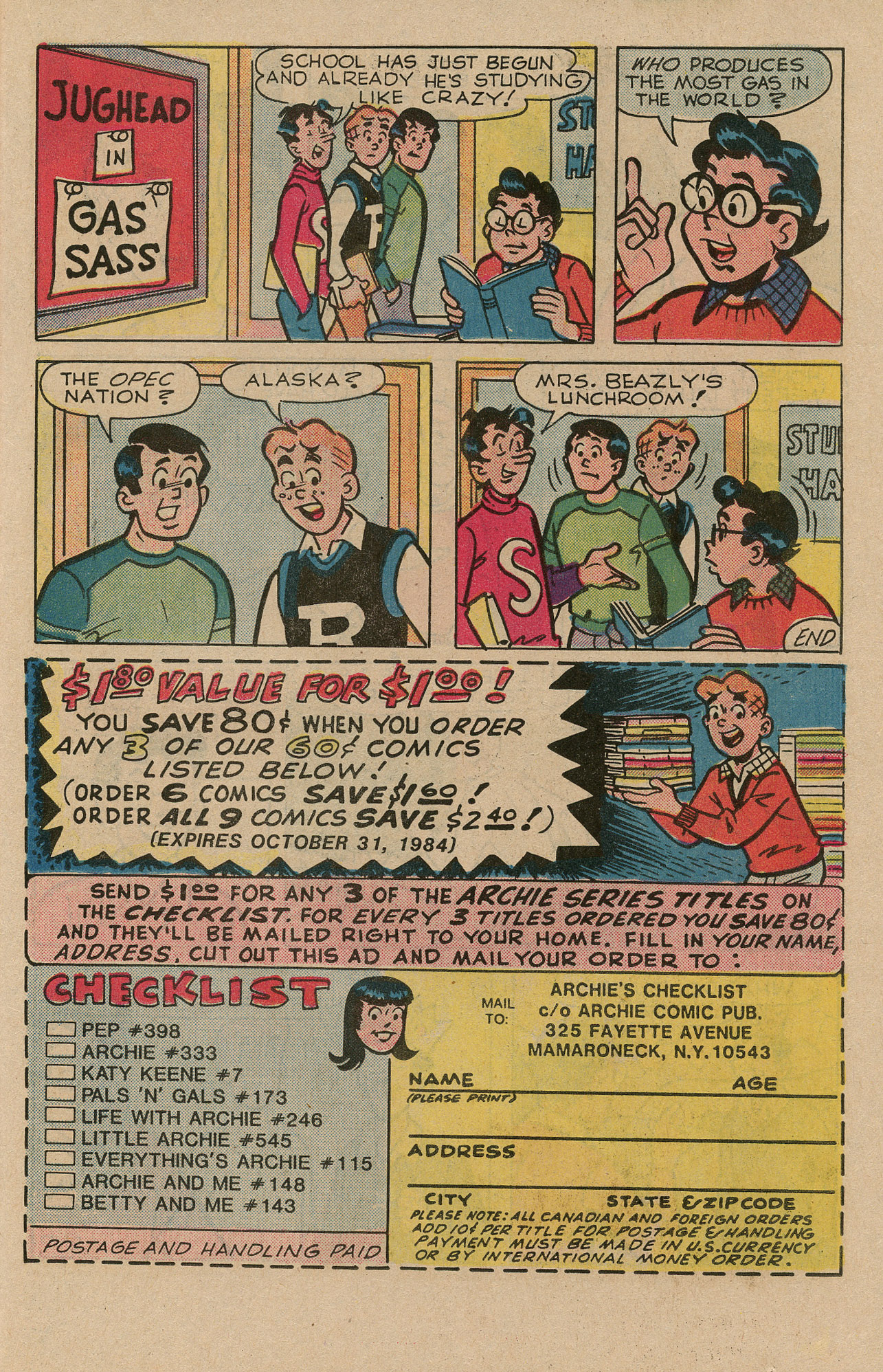 Read online Archie's TV Laugh-Out comic -  Issue #98 - 23