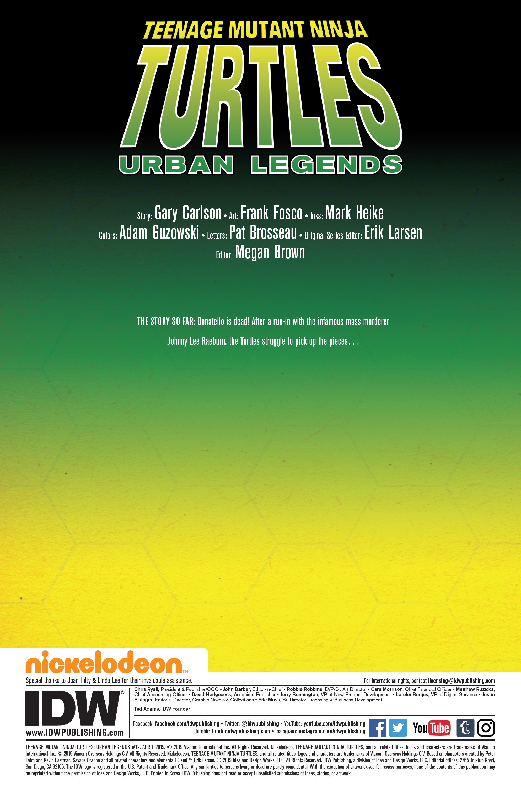 Read online Teenage Mutant Ninja Turtles: Urban Legends comic -  Issue #12 - 2
