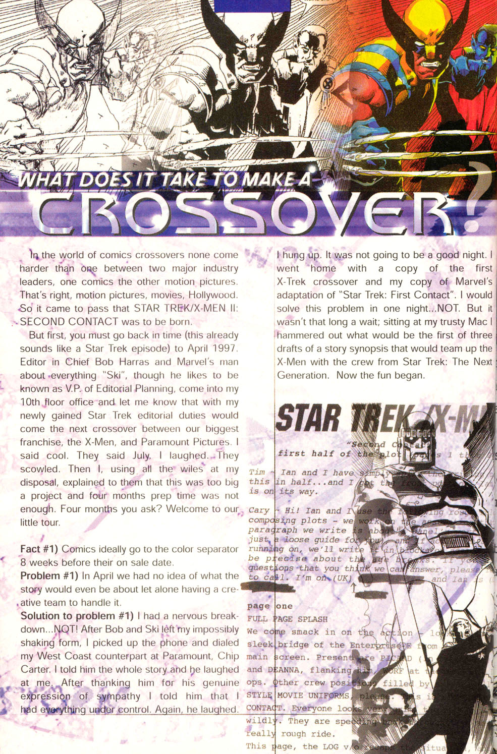 Read online Star Trek: The Next Generation/X-Men: Second Contact comic -  Issue # Full - 63
