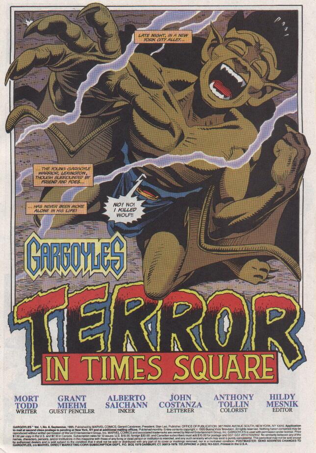 Read online Gargoyles (1995) comic -  Issue #8 - Terror In Times Square - 2