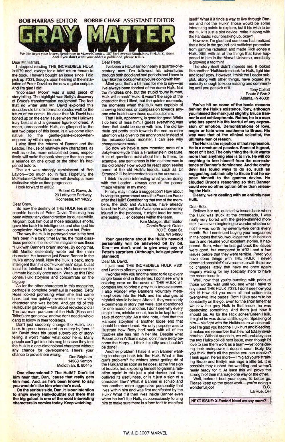 Read online The Incredible Hulk (1968) comic -  Issue #335 - 33
