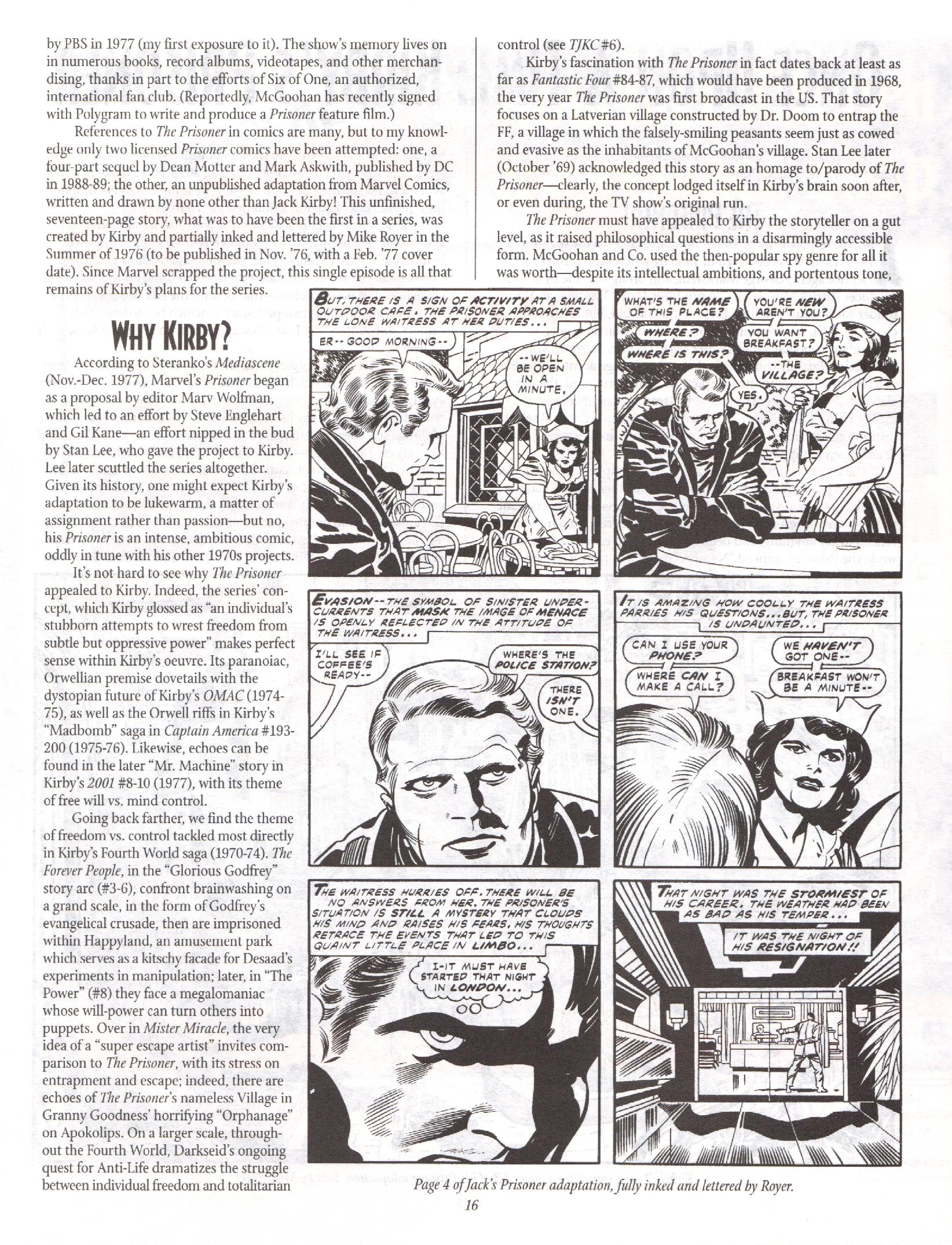 Read online The Jack Kirby Collector comic -  Issue #11 - 16