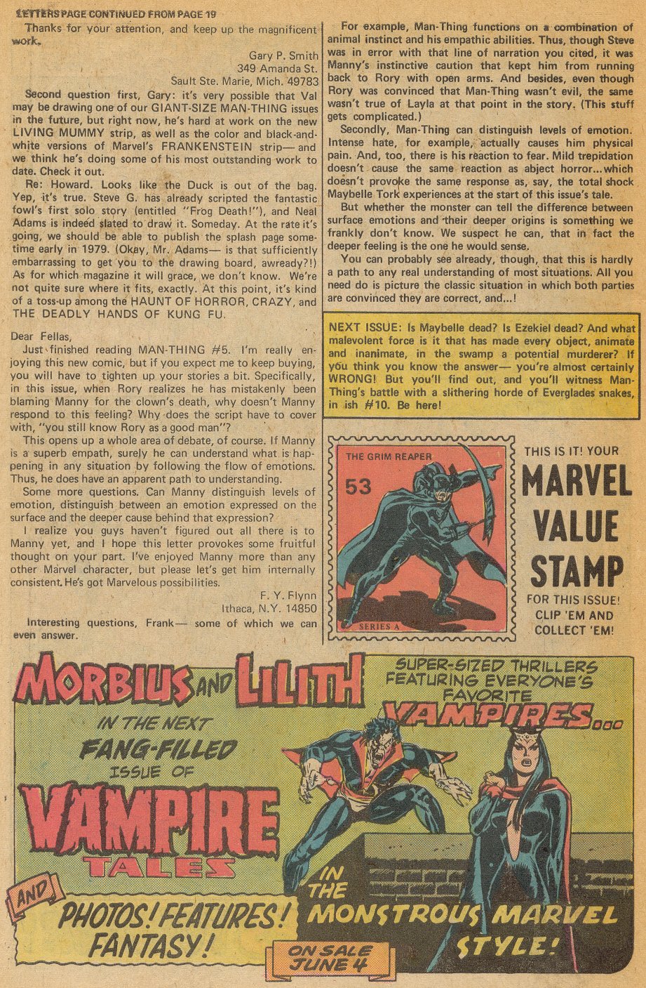 Read online Man-Thing (1974) comic -  Issue #9 - 21