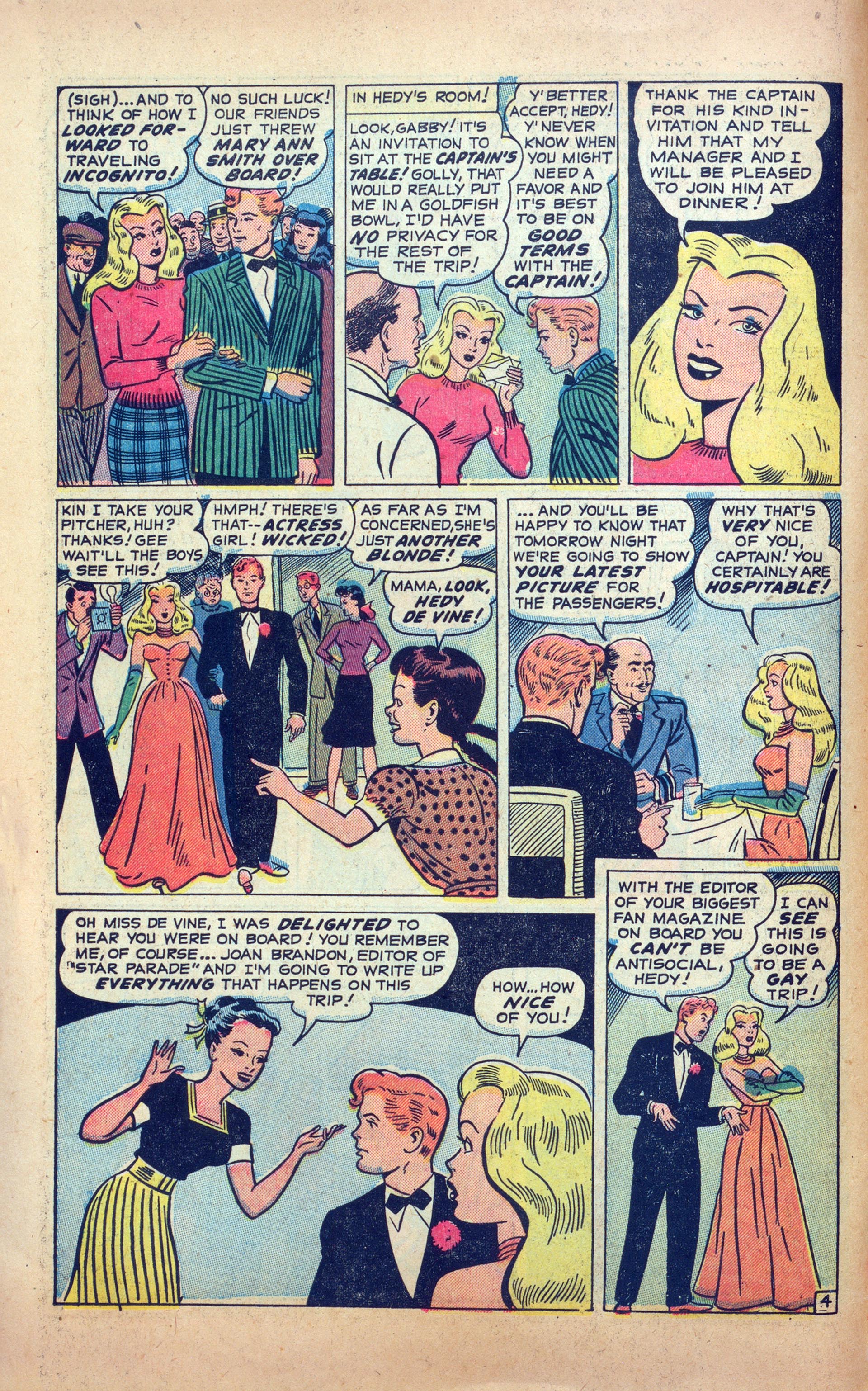 Read online Hedy Of Hollywood Comics comic -  Issue #39 - 6