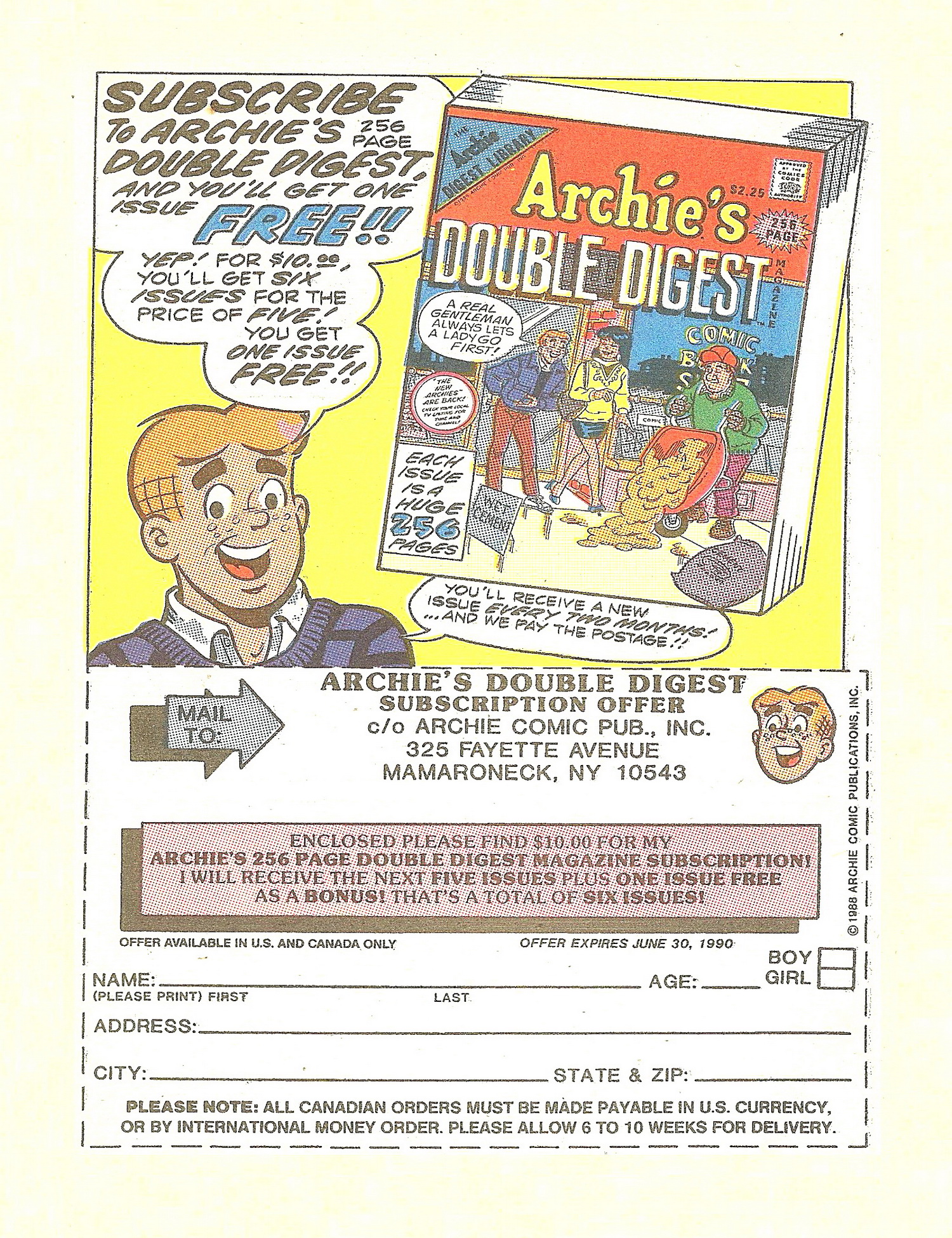 Read online Jughead Jones Comics Digest comic -  Issue #61 - 121